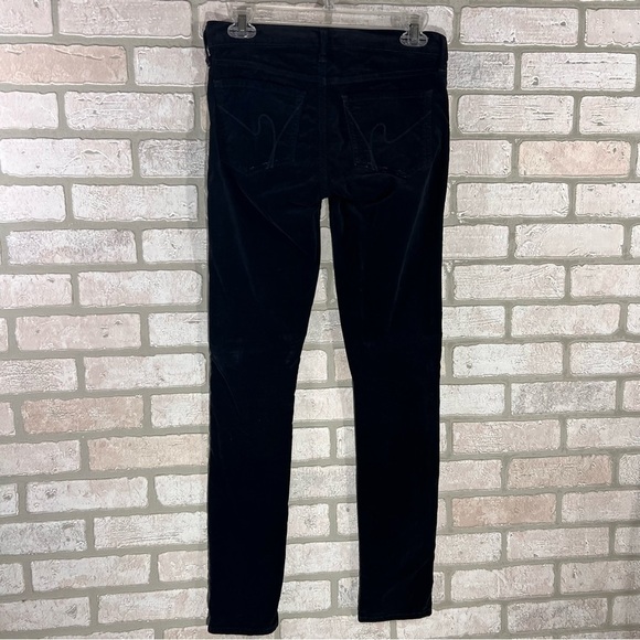 Citizens of Humanity Avedon Skinny Black Velvet Jeans Size 25 - Picture 7 of 12